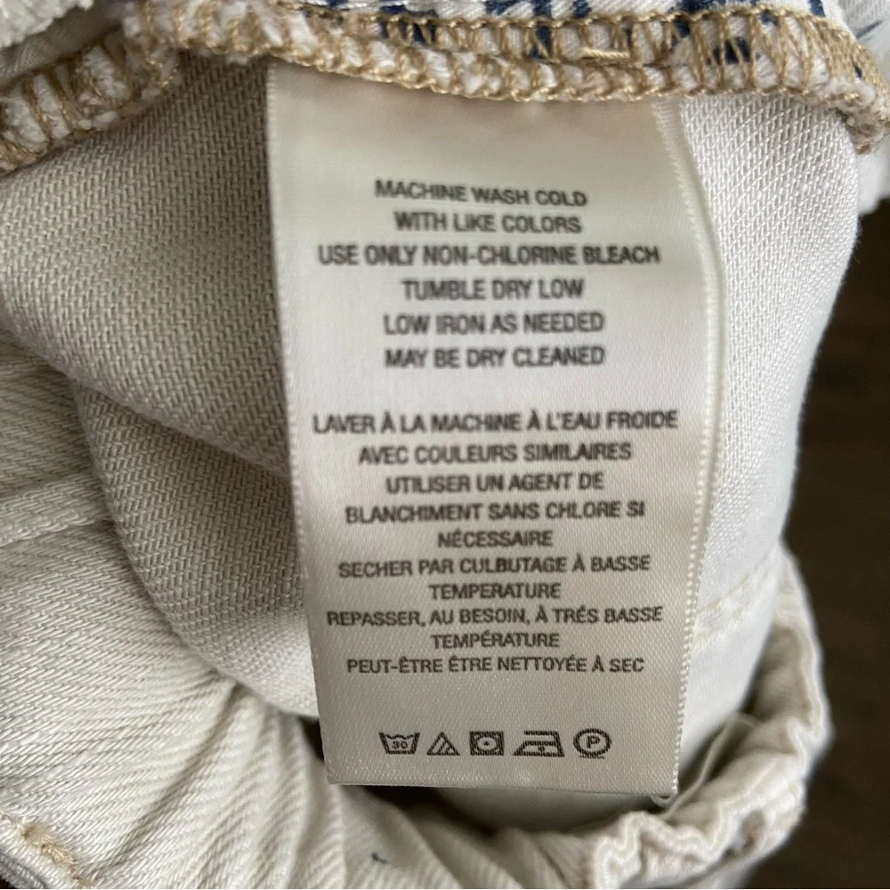 We the Free Free People Cream Wide-Leg Denim Pants XSMALL - Picture 8 of 10